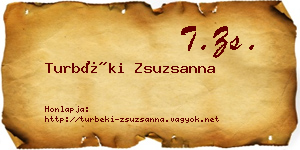 Turbéki Zsuzsanna névjegykártya