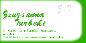 zsuzsanna turbeki business card